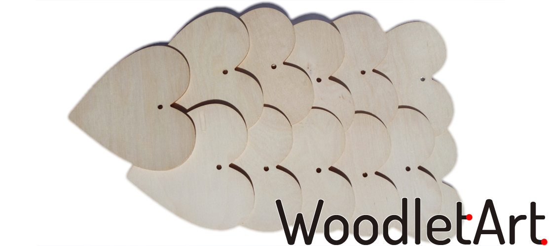 Serca wycinane laserowo do ozdabiania